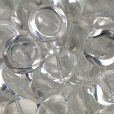 Conta de Vidro Preciosa Ornela Piao Cristal Transparente 00030 24x24mm