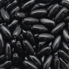 Conta de Vidro Preciosa® Ornela Palito Preto (23980) 8x4mm