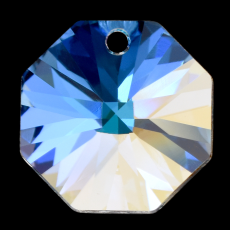 Castanha Swarovski art. 8290.801 Cristal Blue Aurora Boreal 1 furo 14mm