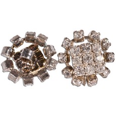 Botão Níquel com Strass Preciosa® Ornela art. 7102 Cristal 17mm