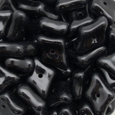 Conta de Vidro Preciosa® Ornela Cascalho Preto Fosco (23980) 14x10mm