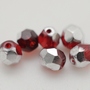 Cristal Preciosa Ornela Vermelho Prata Transparente Metalico 9827 4mm