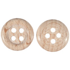 Botão de Madeira Preciosa® Ornela art. 60 Palha 15mm