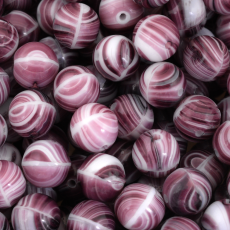 Conta de Porcelana Preciosa® Ornela Lilás Branco Matte Mesclado (2500) 8mm