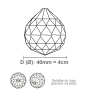 Bola Pingente Asfour art. 701 Cristal 40mm