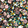 Strass Chaton Xilion Swarovski art.2028 HF Jet Aurora Boreal SS20  4,6mm