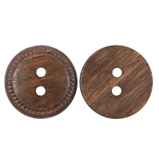 Botão de Madeira Preciosa® Ornela art. 56 Imbuia 15mm
