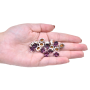 Strass Oval Engrampado Prateado para costura LDI Cristais Amestista 10x8mm