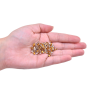 Strass Chaton Rose Engrampado para costura Prateado Collection Czech Crystal Topaz SS12 3,00mm