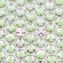 Strass Chaton Rose Engrampado Prateado para costura  Collection Czech Crystal Peridot SS16  PP31  3,8mm