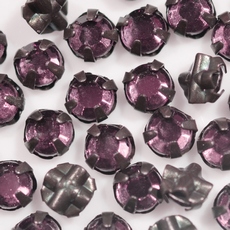 Strass Chaton Rose Engrampado Preto para costura LDI Cristais Ametista SS20  4,6mm