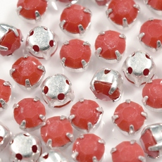 Strass Engrampado para costura Preciosa® Coralin Prateado SS16 = PP31 = 3,8mm