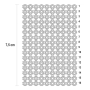 Malha de Strass em fio Plastico LDI Cristais art. 81 com 16 fios por metro Cristal em caixa Branca 00030 SS12  PP24  3mm