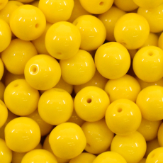 Conta de Porcelana Preciosa Ornela Amarelo Fosco 83130 8mm