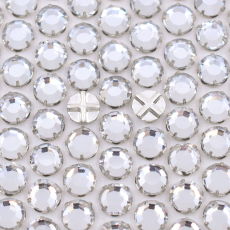 Strass Chaton Rose Engrampado para costura Prateado Collection Czech Crystal Cristal SS34  7mm