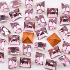 Strass Carre Swarovski® art. 4401 base cônica Light Ametista 4mm