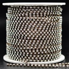 Corrente de Strass Collection Czech Crystal® sem banho SS12 = PP24 = 3mm