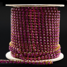 Strass em Corrente Oktant® Fuchsia sem banho (502) SS12 = PP24 = 3mm