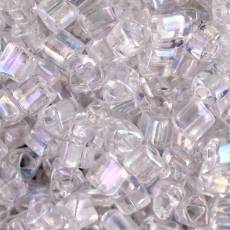 Vidrilho Triangular Preciosa Ornela Cristal Transparente T Aurora Boreal 58205 2,5mm