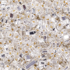 Vidrilho Triangular Preciosa® Ornela Prata Transparente (78102) 2,5mm