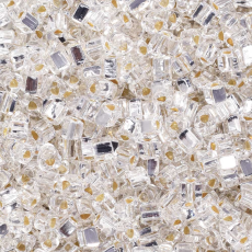 Vidrilho Triangular Preciosa® Ornela Prata Transparente (78102) 2,5mm