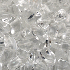 Conta de Vidro Preciosa Ornela Meia Lua Cristal Transparente 00030 15mm