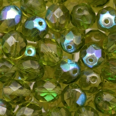 Cristal Preciosa® Ornela Olivine Transparente Aurora Boreal (50230) 12mm
