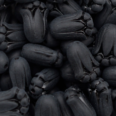 Conta de Vidro Preciosa® Ornela Tulipa Preto (23980) 10x8mm