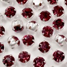 Strass Engrampado para costura Preciosa® Siam Prateado SS20 = 4,6mm