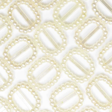 Aplique de Pérola de Plástico ABS para costura Fivela Supreme Creme 10mm