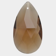 Amêndoa Pingente K9 LDI Cristais® art. 02 Smoked Topaz 50x29mm=2 polegada