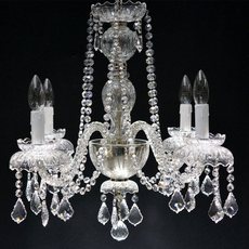 Lustre de Cristal Barcelona 4 Braços Níquel