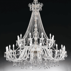 Lustre de Cristal Dream 36 Braços Níquel