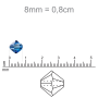 Balao Swarovski art. 5328 Cristal Aurora Boreal 8mm
