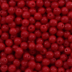 Conta de Porcelana Preciosa® Ornela Vermelho Fosco (93190) 4mm