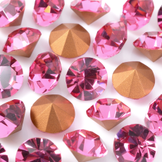Strass Mc Chaton Preciosa® art. 431 11 111 base cônica Rose SS29 = 6,2mm