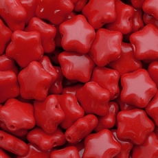 Conta de Vidro Preciosa® Ornela Estrela Vermelho Fosco (93190) 8mm