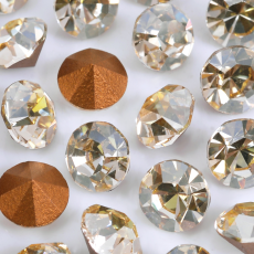 Strass Mc Chaton Preciosa® art. 431 11 111 base cônica Cristal Blond Flare SS10 = PP21= 2,7mm