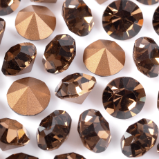 Strass Mc Chaton Preciosa® art. 431 11 111 base cônica Smoked Topaz SS16 = PP31 = 3,8mm