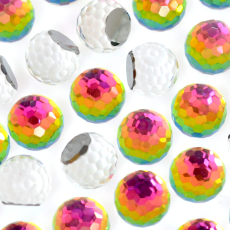 Esfera Swarovski® art. 4861 base reta Cristal Vitrail Medium 8mm