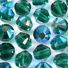 Disco Swarovski® art. 5100 Emerald Aurora Boreal 7mm