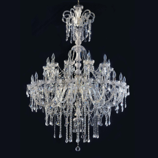 Lustre de Cristal Hollywood 30 Braços Níquel