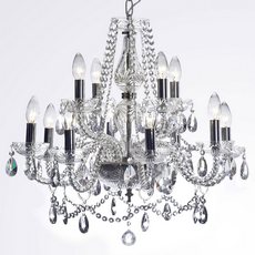 Lustre de Cristal Ipanema 12 braços Torcido Níquel