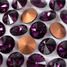 Strass Rivolli Preciosa® art. 436 11 177 base cônica Ametista SS39 = 8,2mm