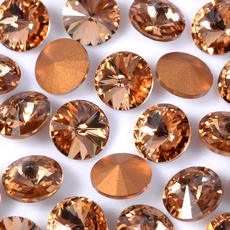 Strass Rivolli Preciosa® art. 436 11 177 base cônica Light Colorado Topaz SS39 = 8,2mm