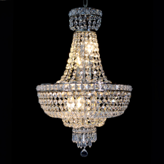 Lustre de Cristal Império Beethoven Níquel diâmetro 40 cm