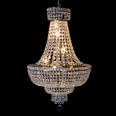 Lustre de Cristal Império Beethoven Níquel diâmetro 50 cm