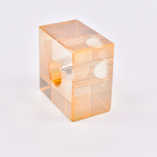 Cubo K9 LDI Cristais art. 34 Cristal Honey Dourado 35x35x20mm