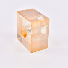 Cubo K9 LDI Cristais art. 34 Cristal Honey Dourado 35x35x20mm