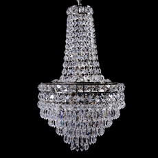Lustre de Cristal Império Elizabeth prisma Níquel diâmetro 30 cm
